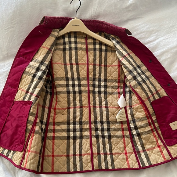 Burberry Burgundy Quilted Jacket - Picture 9 of 9